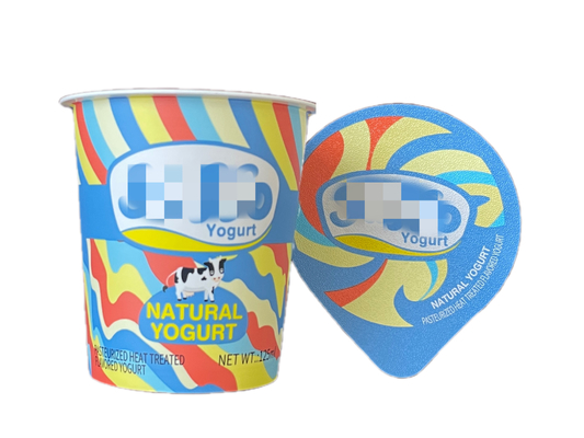 Coppa di yogurt di plastica con logo personalizzabile e capacità 125ml