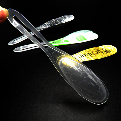 Honey Plastic Spoon biodegradabile 3g 130*27*12.7mm con la guarnizione del foglio di alluminio