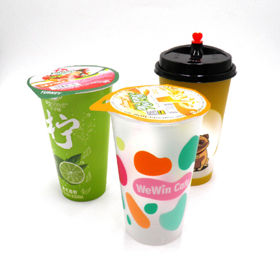 tazze di plastica del tè del latte di 360ml 700ml con le tazze fredde di Logo Printed Milkshake Clear Frosted
