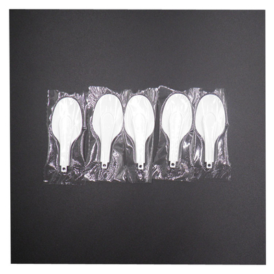 Cucchiaio di plastica eliminabile 10.7*6.8*2.6cm trasparente 9000pcs del yogurt 1.53g