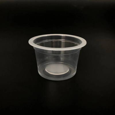 Gelatina di plastica rotonda trasparente dello spuntino della tazza 100ml del recipiente di plastica di forma unica dei pp