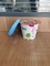 Tazza di yogurt di plastica da 150 ml con tappo di foglio e tappo di plastica