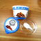 Tazza di plastica su misura eliminabile della bevanda a base di latte del yogurt del commestibile con il coperchio del di alluminio