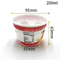 Tazza di plastica su misura eliminabile della bevanda a base di latte del yogurt del commestibile con il coperchio del di alluminio