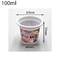 tazza di plastica del yogurt delle tazze di plastica del commestibile 100ml con le tazze di plastica del dessert dei coperchi
