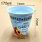 tazze di plastica eliminabili del yogurt della tazza 170ml con le tazze del yogurt congelate coperchi