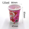 la plastica di plastica amichevole delle tazze di eco restringe la tazza del yogurt del contenitore del gelato 125ml