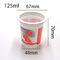 tazza d'imballaggio di eco 125ml pp del yogurt di plastica materiale amichevole su ordinazione del latte