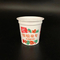 contenitore del gelato 125ml con la tazza di plastica del yogurt del coperchio della stagnola