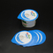 Protettivo ambientale del yogurt del ODM di Oripack della stagnola dei coperchi dei coperchi pretagliati blu della saldatura a caldo